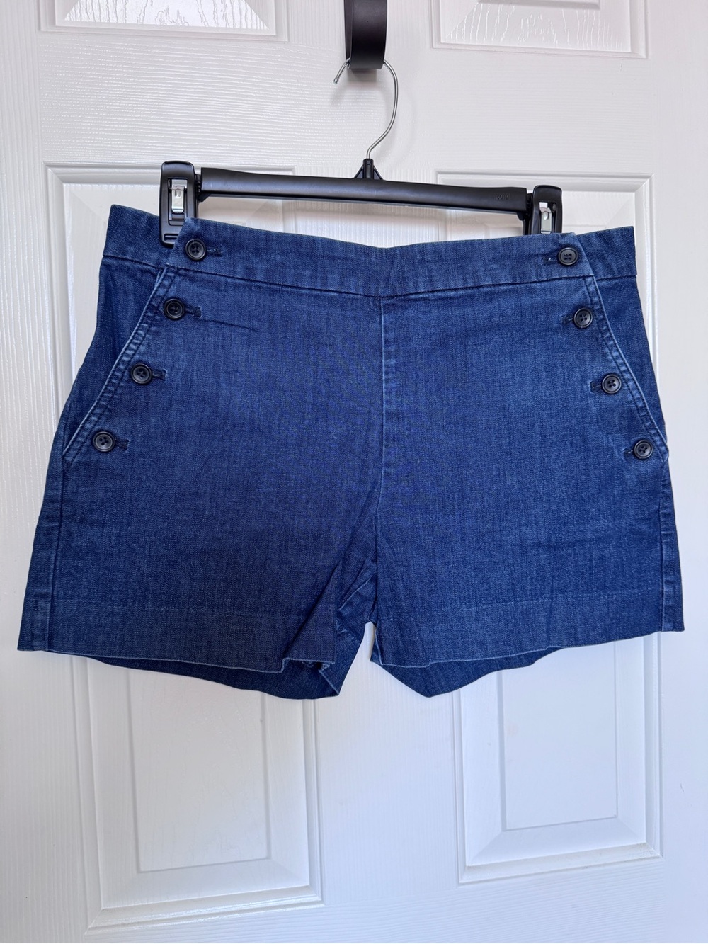 Banana Republic Dark Blue Denim Sailor-Button Shorts